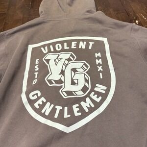 Violent Gentlemen Hockey Club Hoodie Mens 3XL Tan MMXI Heavyweight‎ Logo